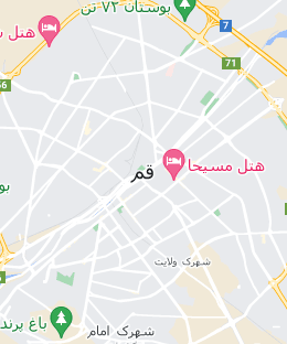 نقشه کد پستی قم